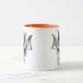 レトロこうもりハロウィーンマグ – おもしろい&ビブ不気味ス マグカップ (中央)