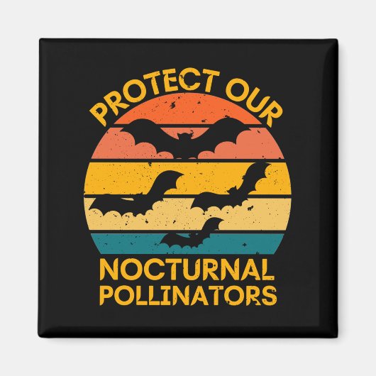 レトロこうもりヴィンテージ 不気味 マグネット (正面)