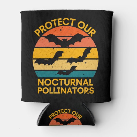 レトロこうもりヴィンテージ 不気味 缶クーラー (正面)