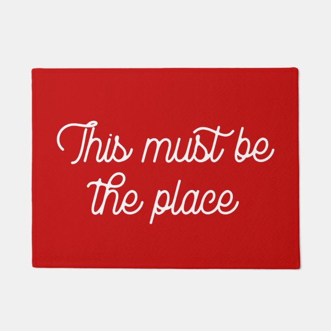 レトロここは場所にちがいない ドアマット (正面)