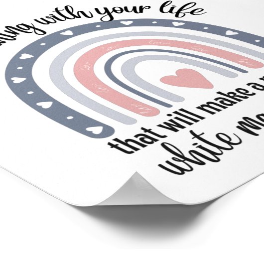 レトロことわざあなたの人生で何かをする ポスター (角)