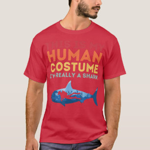レトロこれは私の人間の衣装は本当にサメL Tシャツ