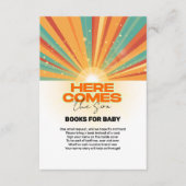 レトロこ来この息子の赤ちゃんシャワー エンクロージャーカード (正面)