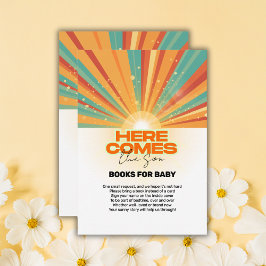 レトロこ来この息子の赤ちゃんシャワー エンクロージャーカード