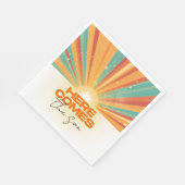 レトロこ来この息子の赤ちゃんシャワー スタンダードランチョンナプキン (角)