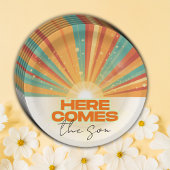 レトロこ来この息子の赤ちゃんシャワー ペーパープレート