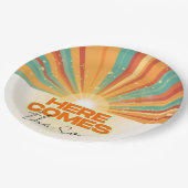 レトロこ来この息子の赤ちゃんシャワー ペーパープレート (アングル)