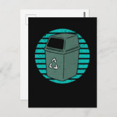 レトロごみ箱ごみリサイクル ポストカード (正面/裏面)