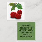 レトロさくらんぼスクエアビジネスカード スクエア名刺 (正面/裏面)