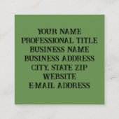 レトロさくらんぼスクエアビジネスカード スクエア名刺 (裏面)