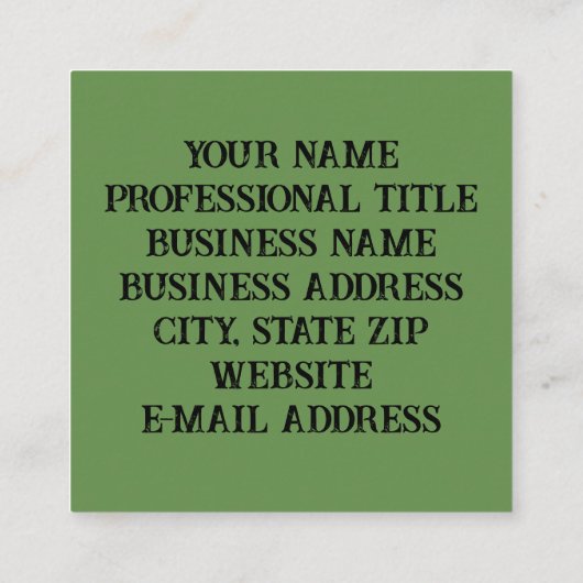 レトロさくらんぼスクエアビジネスカード スクエア名刺 (裏面)