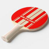 レトロさくらんぼストライプボード名 卓球ラケット (正面アングル)
