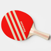 レトロさくらんぼストライプ3つの名前 卓球ラケット (横)