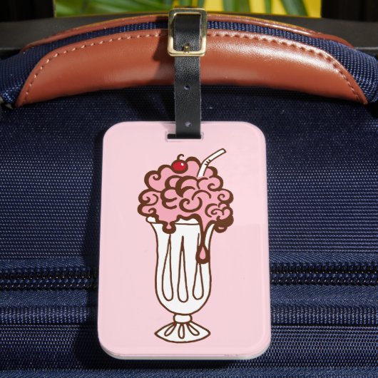 レトロさくらんぼソーダラゲッジタグ ラゲッジタグ (正面インサイチュ2)