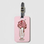 レトロさくらんぼソーダラゲッジタグ ラゲッジタグ (正面縦)