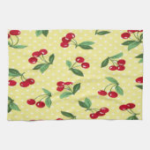 レトロさくらんぼティータオルセット(3) キッチンタオル (横)