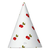 レトロさくらんぼベリー1stバースデーレッドとグリーン パーティーハット (右)