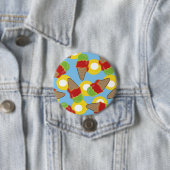 レトロさくらんぼ及びライムアイスクリームボタン 缶バッジ (インサイチュ)