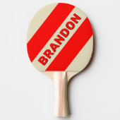 レトロさくらんぼ名はっきりした付ストライプき3つの 卓球ラケット (裏面)