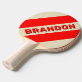 レトロさくらんぼ名はっきりした付ストライプき3つの 卓球ラケット (正面アングル)