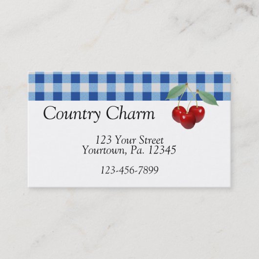 レトロさくらんぼ名刺 名刺 (正面)