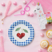 レトロさくらんぼ紙プレート ペーパープレート (パーティー)