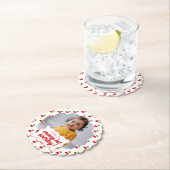 レトロさくらんぼ1st誕生日フォトパーティー ペーパーコースター (インサイチュ)