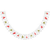 レトロさくらんぼ1st誕生日 バンティングフラッグ (全)