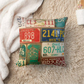 レトロさびたライセンスプレート収集 クッション (ブランケット)