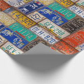 レトロさびた古いライセンスプレート ラッピングペーパー (角)