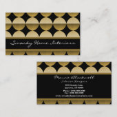 レトロしゃれている名刺、ゴールデンベージュ 名刺 (正面/裏面)