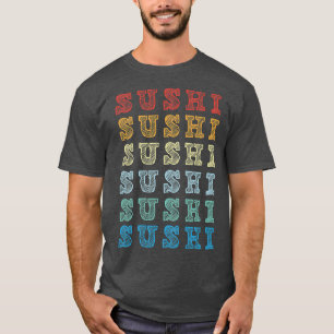 レトロすし恋人ヴィンテージ日本のグルメジャパンCu Tシャツ