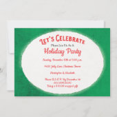 レトロすてきサンタレッドグリーンヴィンテージクリスマス 招待状 (裏面)