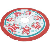 レトロすてきサンタ ブラッシュドポリエステルツリースカート (アングル)