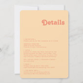 レトロすべて丸いエッジ結婚の 招待状 (裏面)