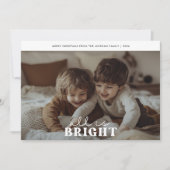 レトロすべて明るいクリスマスかわいい子供のおもしろい写真 シーズンカード (正面)