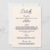 レトロすべて片手に描書いた予測できな結婚の 招待状 (裏面)