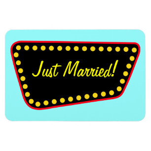 レトロたった今結婚しました磁石 マグネット