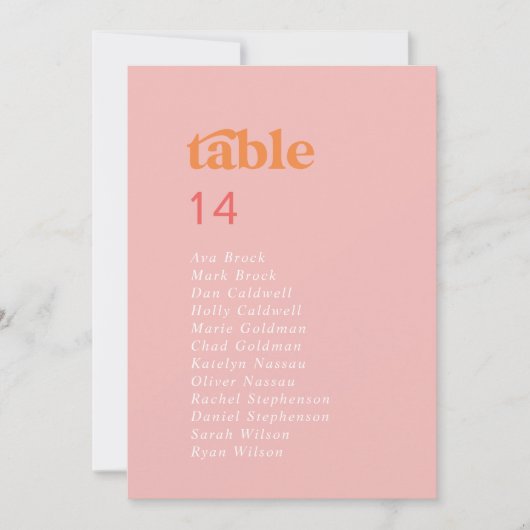 レトロつる夏季座席表カード (正面)