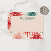 レトロでおしゃれなクリスマスシーズンのグリーティング ノートカード (正面/裏面インサイチュ)