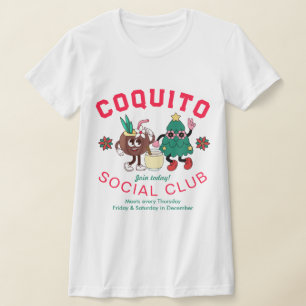レトロでおもしろいコキート社交クラブのクリスマスギフト Tシャツ