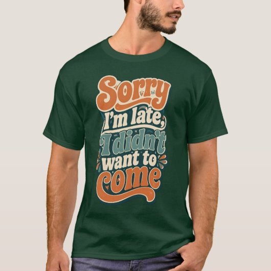 レトロでおもしろい内向的な人のTシャツ Tシャツ (正面)