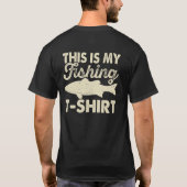 レトロでおもしろい釣りTシャツ Tシャツ (裏面)