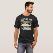 レトロでおもしろい釣りTシャツ Tシャツ (正面フル)