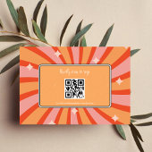 レトロでかっこいい70年代風のミュートトーンの結婚式の出欠確認カード 出欠カード