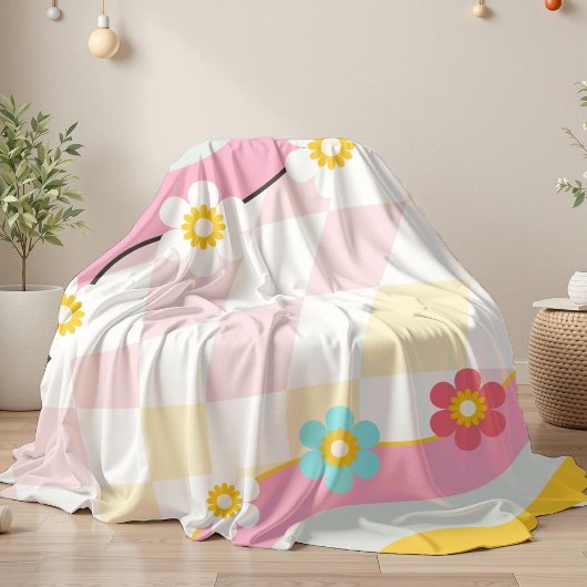 レトロでかわいいバケーションギフト ビーチタオル ブライズメイド フリースブランケット