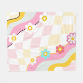 レトロでかわいいバケーションギフト ビーチタオル ブライズメイド フリースブランケット (正面(横))