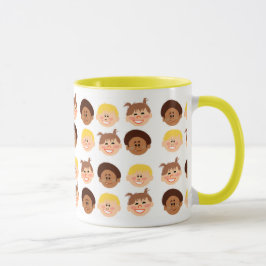 レトロでかわいい子供たちのビンテージスタイル マグカップ