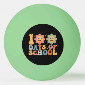 レトロでグルービーな100日間の学校生活先生キッズ 卓球ボール (正面)