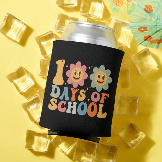 レトロでグルービーな100日間の学校生活先生キッズ 缶クーラー (インサイチュ 夏)